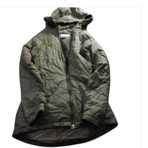 Columbia green furry inside coat